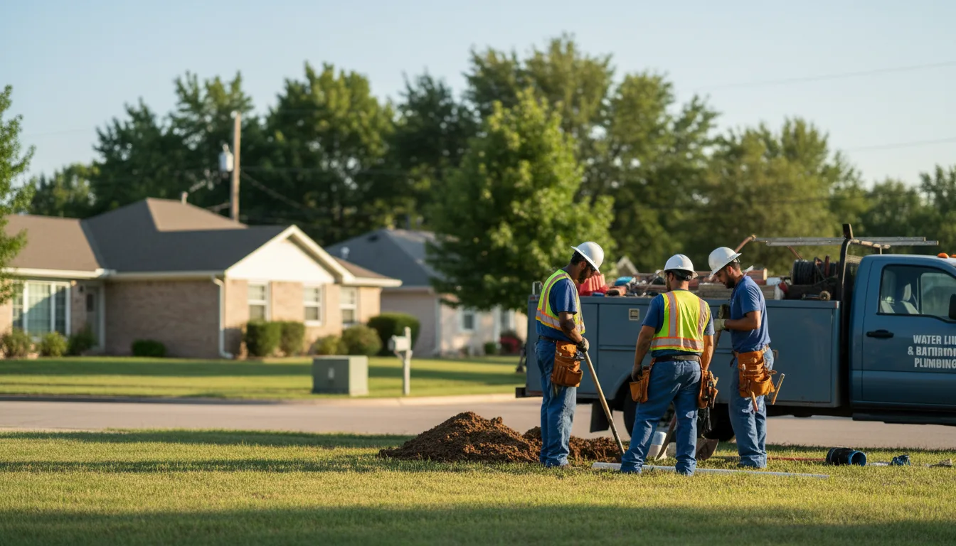 Residential water line and bathroom plumbing service in Lavelle, PA